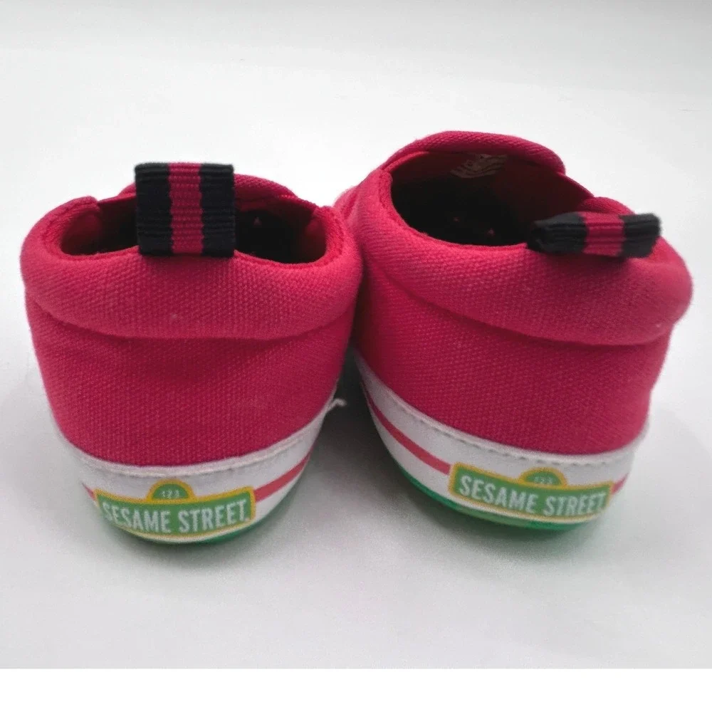 Sesame Street Elmo Infant Shoes Size 2 Red Slip On Sneakers Baby NWOT Kidcore